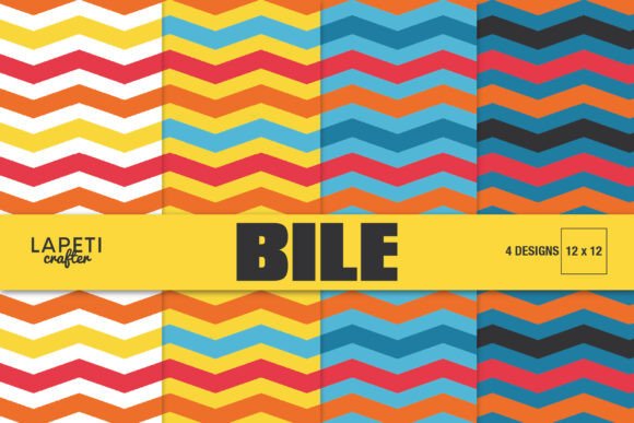 Bring Projects to Life with Chevron Digital Paper Colorful Zigzag
