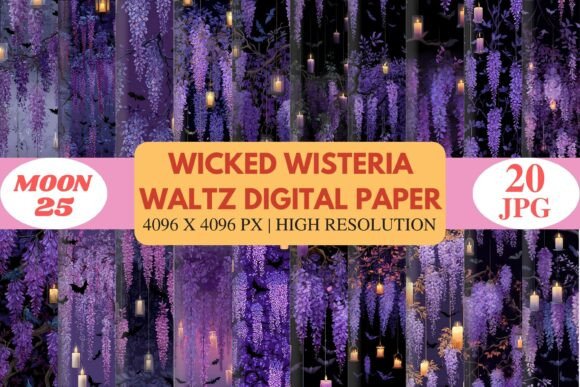 Designing the Night: A Deep Dive into Wicked Wisteria Waltz Digital Paper