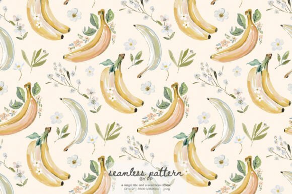 Elevating Brand Aesthetics with the Banana Floral Seamless Pattern