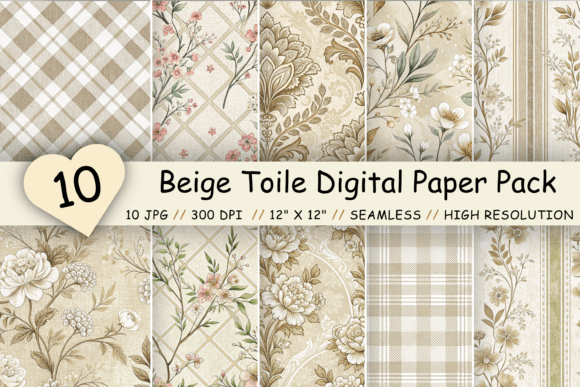 Elevating Digital Craftsmanship: The Strategic Value of the Beige Toile Digital Paper Pack