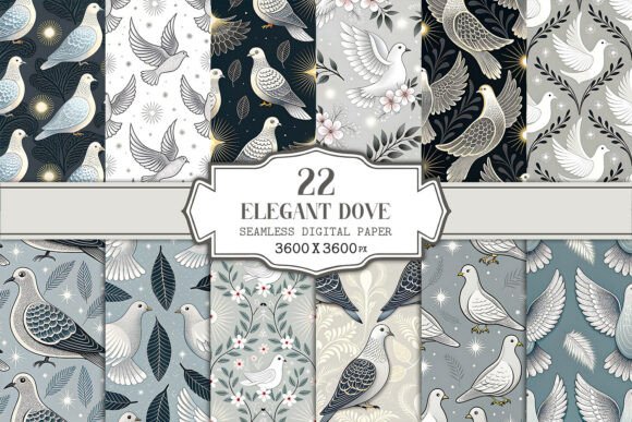 Elevating Digital Design: The Strategic Value of the Elegant Dove Seamless Pattern Bundle