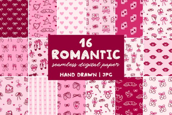 Evaluating the 16 Whimsical Love Coquette Digital Paper for Romantic Design Projects
