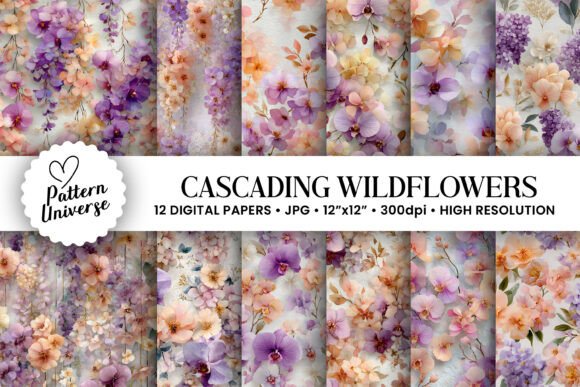 Evaluating Watercolor Cascading Wildflowers Patterns for Creative Projects