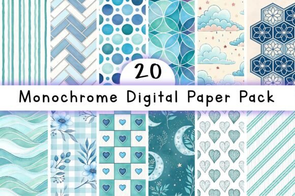 Monochrome Digital Paper Pack: Creative Uses