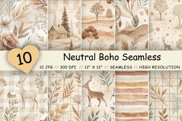 Neutral Boho Seamless Pattern Bundle Guide