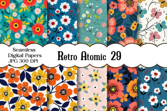 Seamless Retro Atomic Papers for Modern Design