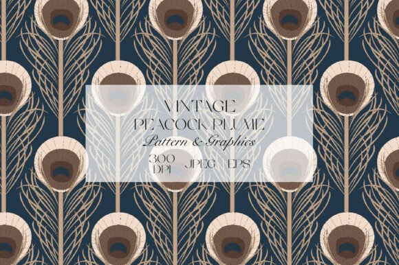 Strategic Application of Vintage Peacock Plume Pattern Design in Modern Branding