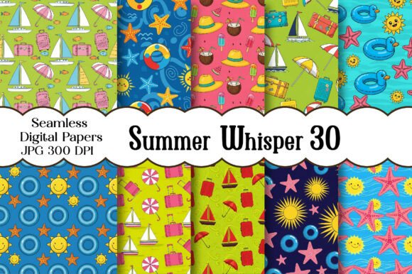 Summer Whisper Digital Papers