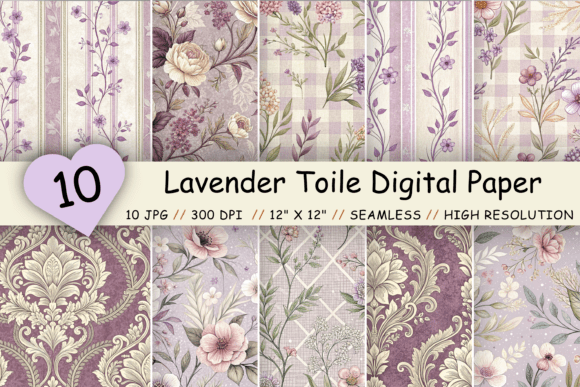 Unlocking Creative Potential: A Guide to Lavender Toile and Vintage Floral Digital Papers