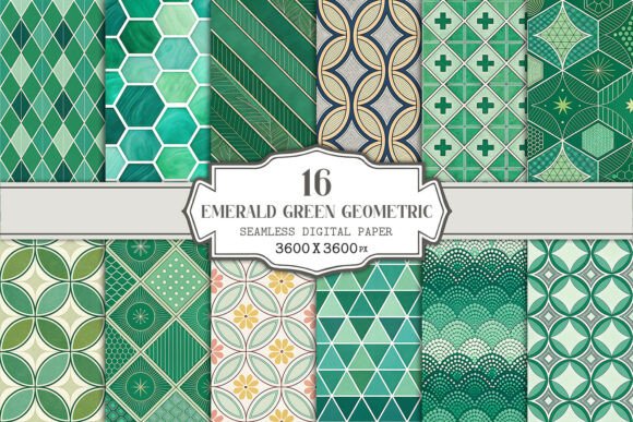 Unlocking Creative Potential with an Emerald Green Geometric Seamless Pattern
