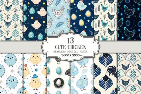 Unlocking Creativity with the Cute Chicken Seamless Pattern Bundle