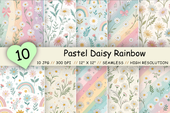 Unlocking Creativity with the Pastel Daisy Rainbow Seamless Pattern