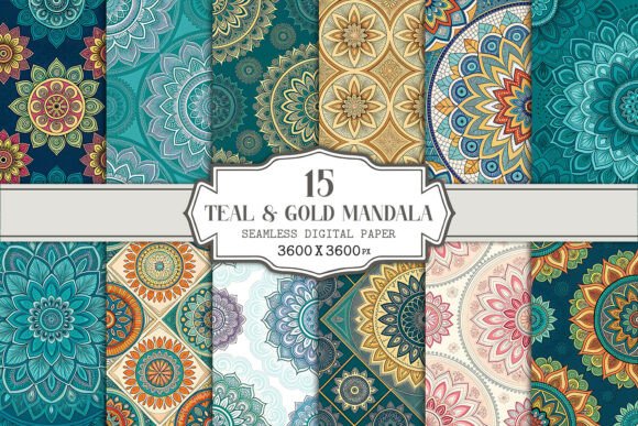 Unlocking Professional Results with the Teal Gold Mandala Seamless Pattern